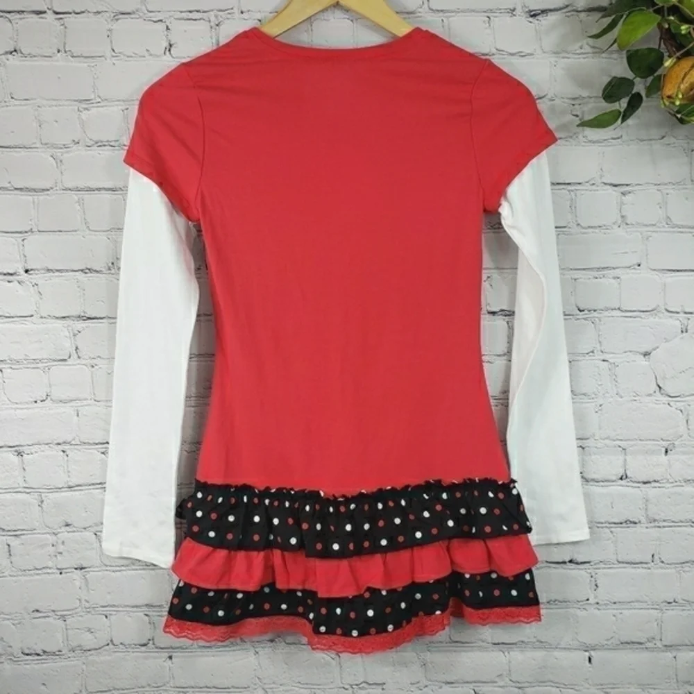 JUSTICE Long Sleeve Ruffled Top Size 12